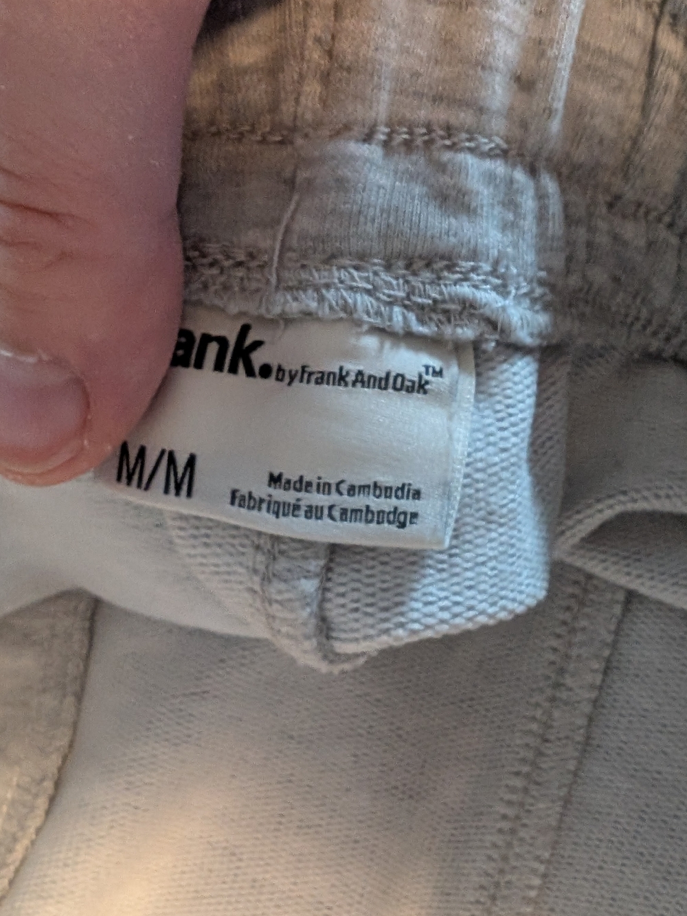 Frank & Oak Drawstring Jogger Pants - Black & Light Gray - Picture 5 of 5